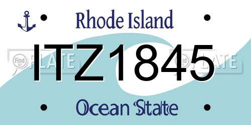 ITZ1845 Rhode Island License Plate