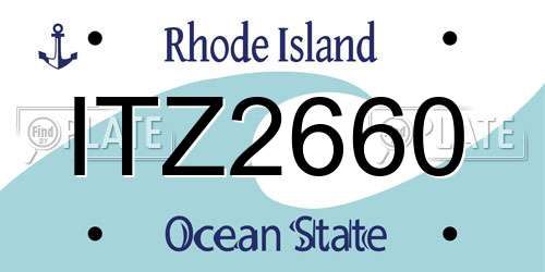 ITZ2660 Rhode Island License Plate