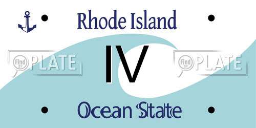 IV Rhode Island License Plate