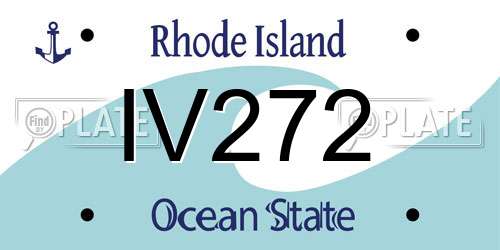 IV272 Rhode Island License Plate