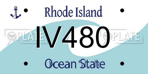 IV480 Rhode Island License Plate