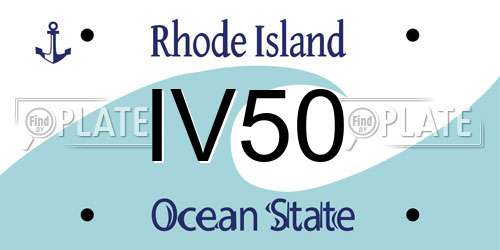 IV50 Rhode Island License Plate