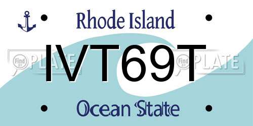 IVT69T Rhode Island License Plate