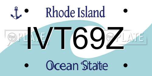 IVT69Z Rhode Island License Plate
