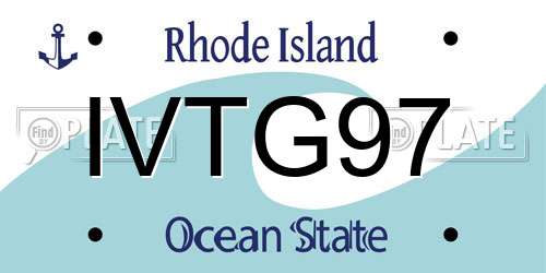 IVTG97 Rhode Island License Plate