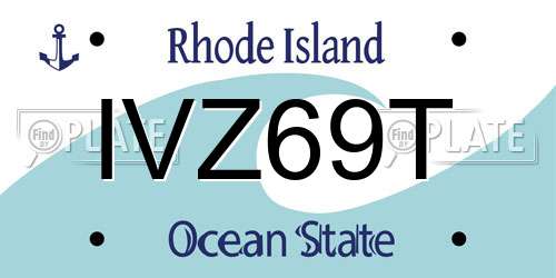 IVZ69T Rhode Island License Plate