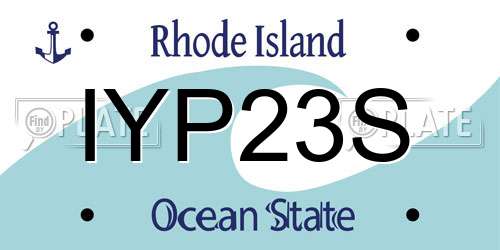 IYP23S Rhode Island License Plate