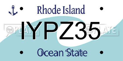 IYPZ35 Rhode Island License Plate