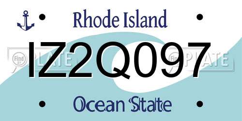IZ2Q097 Rhode Island License Plate