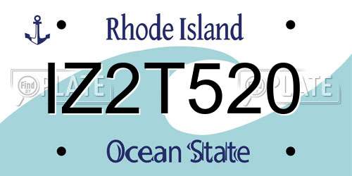 IZ2T520 Rhode Island License Plate
