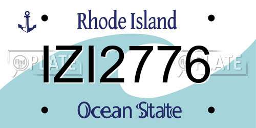 IZI2776 Rhode Island License Plate