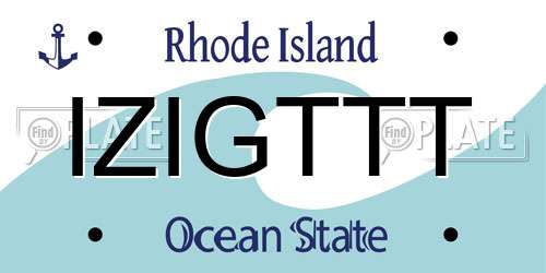 IZIGTTT Rhode Island License Plate