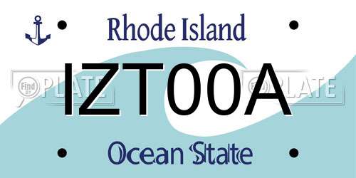 IZT00A Rhode Island License Plate