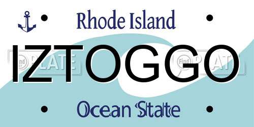 IZTOGGO Rhode Island License Plate