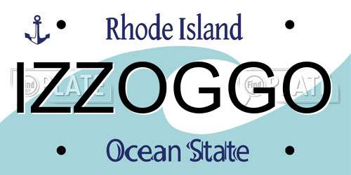 IZZOGGO Rhode Island License Plate