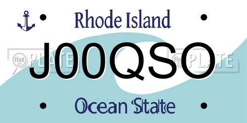 J00QSO Rhode Island License Plate