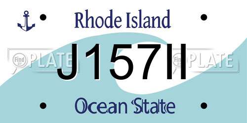 J157II Rhode Island License Plate