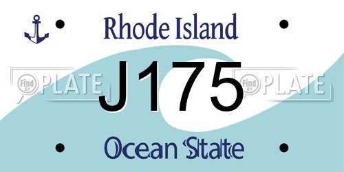 J175 Rhode Island License Plate