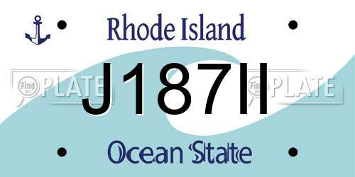 J187II Rhode Island License Plate