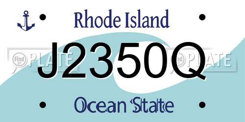J2350Q Rhode Island License Plate