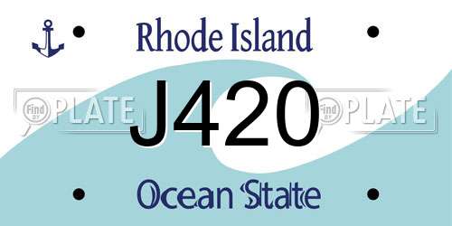 J420 Rhode Island License Plate