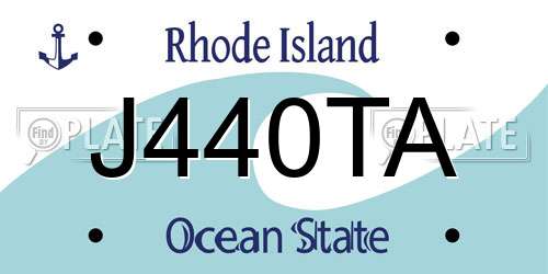 J440TA Rhode Island License Plate