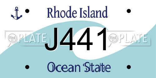 J441 Rhode Island License Plate