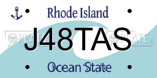 J48TAS Rhode Island License Plate