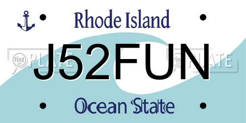J52FUN Rhode Island License Plate
