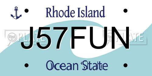 J57FUN Rhode Island License Plate