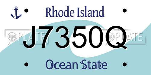 J7350Q Rhode Island License Plate