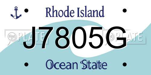 J7805G Rhode Island License Plate