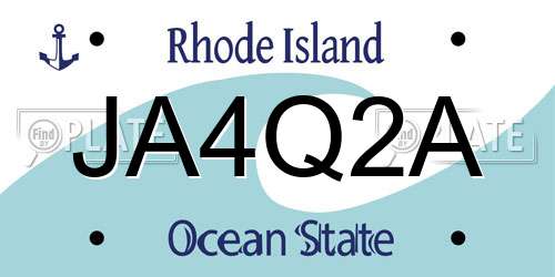 JA4Q2A Rhode Island License Plate