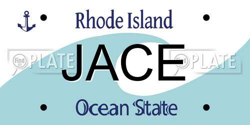 JACE Rhode Island License Plate