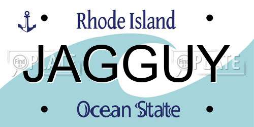 JAGGUY Rhode Island License Plate
