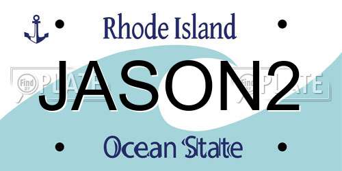JASON2 Rhode Island License Plate