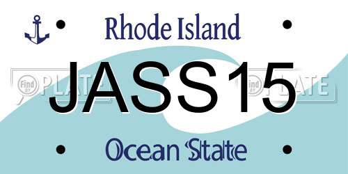 JASS15 Rhode Island License Plate