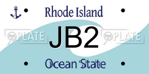 JB2 Rhode Island License Plate