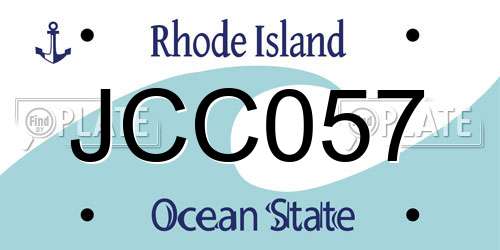 JCC057 Rhode Island License Plate