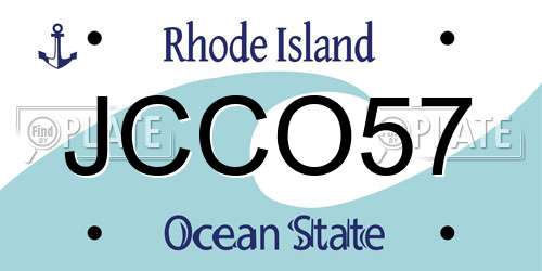 JCCO57 Rhode Island License Plate