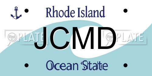 JCMD Rhode Island License Plate