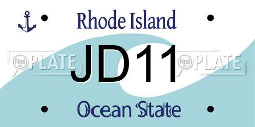 JD11 Rhode Island License Plate