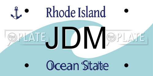 JDM Rhode Island License Plate