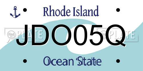 JDO05Q Rhode Island License Plate