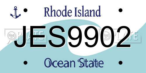 JES9902 Rhode Island License Plate