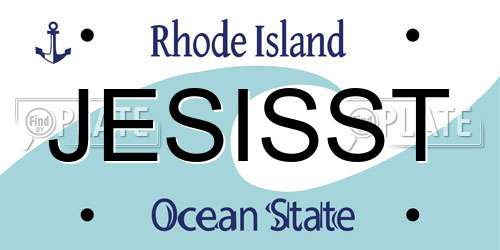 JESISST Rhode Island License Plate