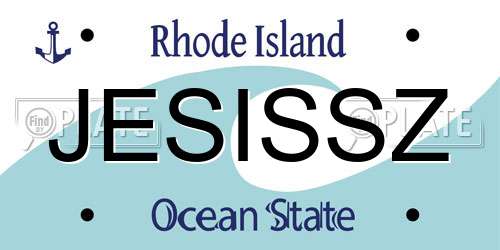 JESISSZ Rhode Island License Plate