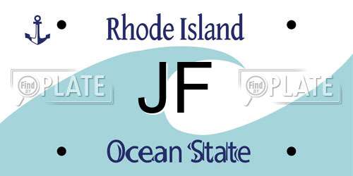 JF Rhode Island License Plate