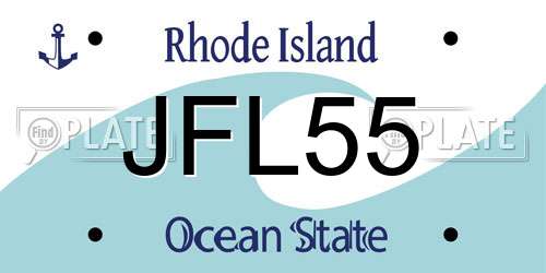 JFL55 Rhode Island License Plate