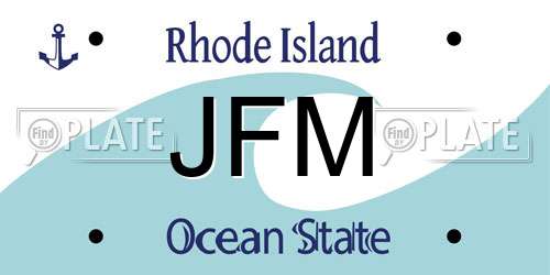 JFM Rhode Island License Plate